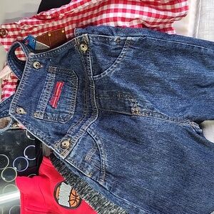 NBA Red and Black Kids Jacket Romper Overalls 3 Piece